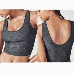 Fabletics Prisha Floralmidi tank top crop Grey woman’s M